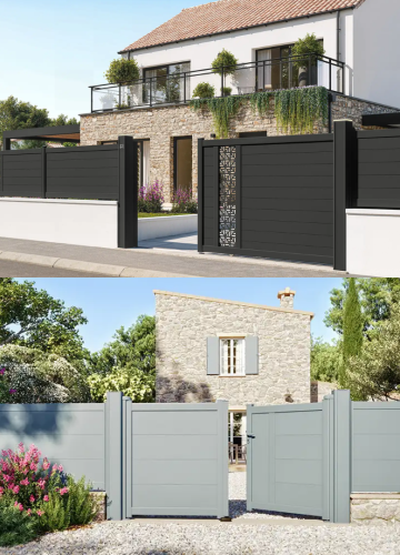 portail coulissant et battant